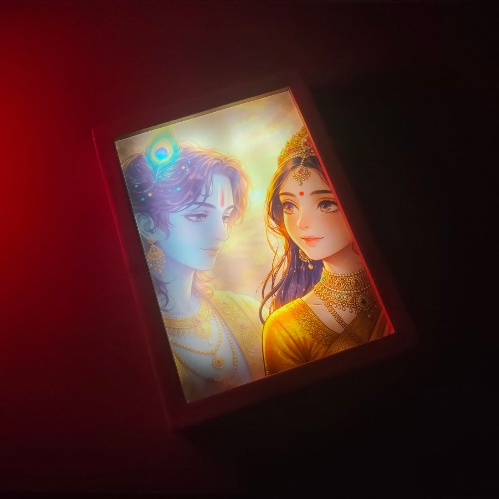 Radha Krishna Love LED Magic Frame