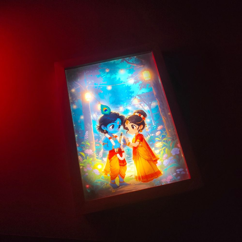Little Radha Krishna LED Magic Frame