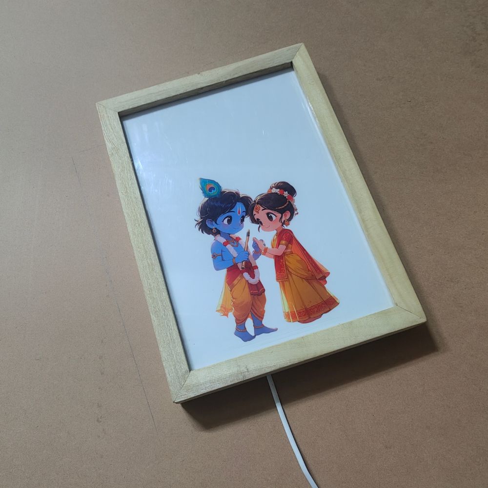 Little Radha Krishna LED Magic Frame