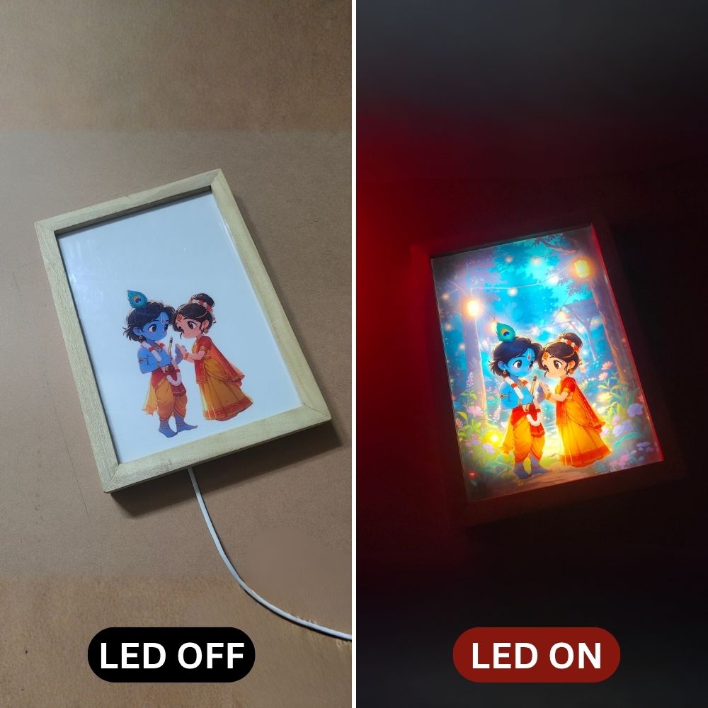 Little Radha Krishna LED Magic Frame