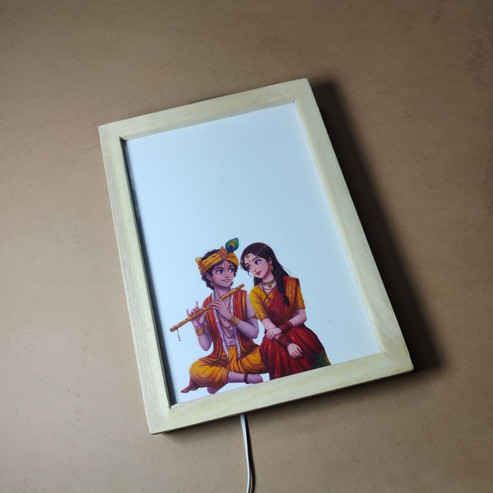 Radha Krishna Prem Baithak LED Magic Frame