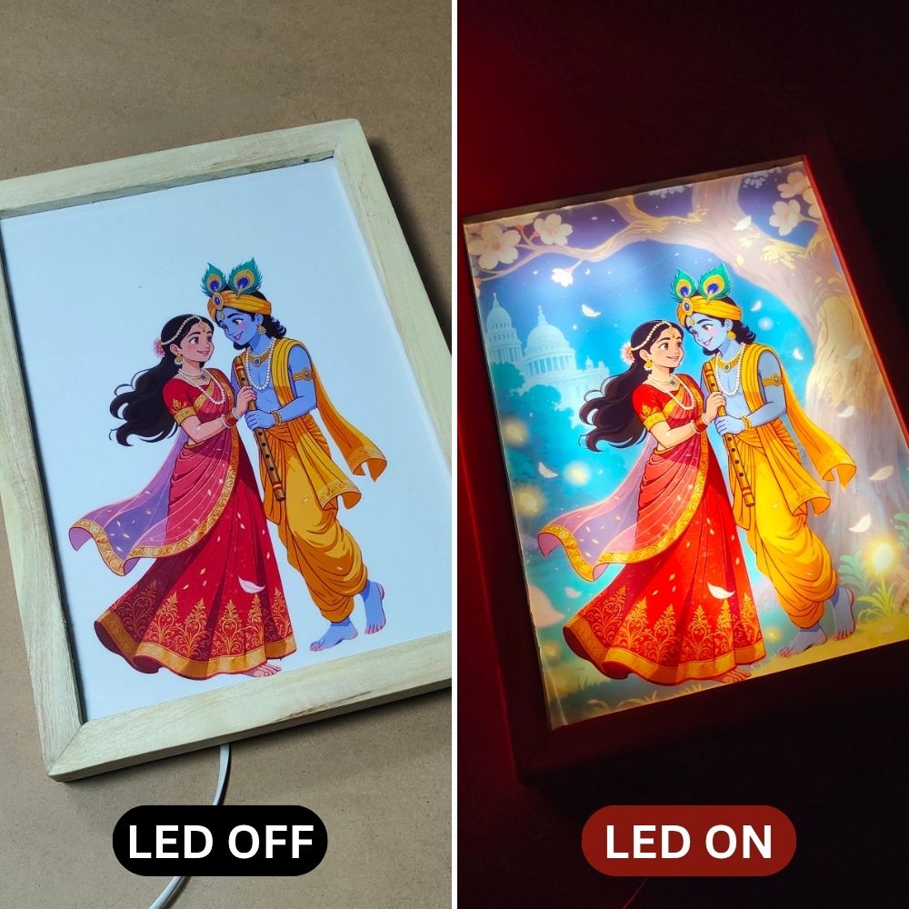 Radha Krishna Prem Milan LED Magic Frame
