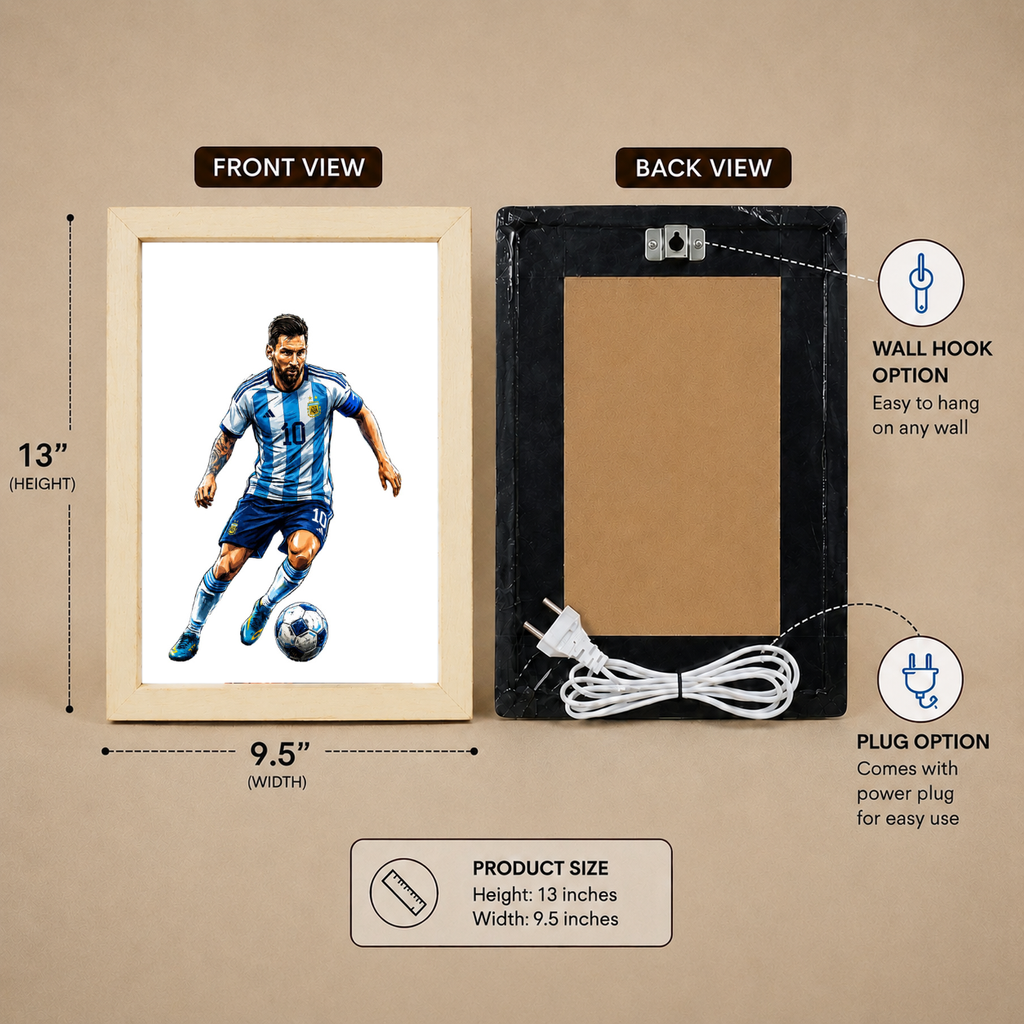 Messi GOAT Edition LED Magic Frame